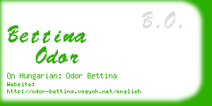 bettina odor business card